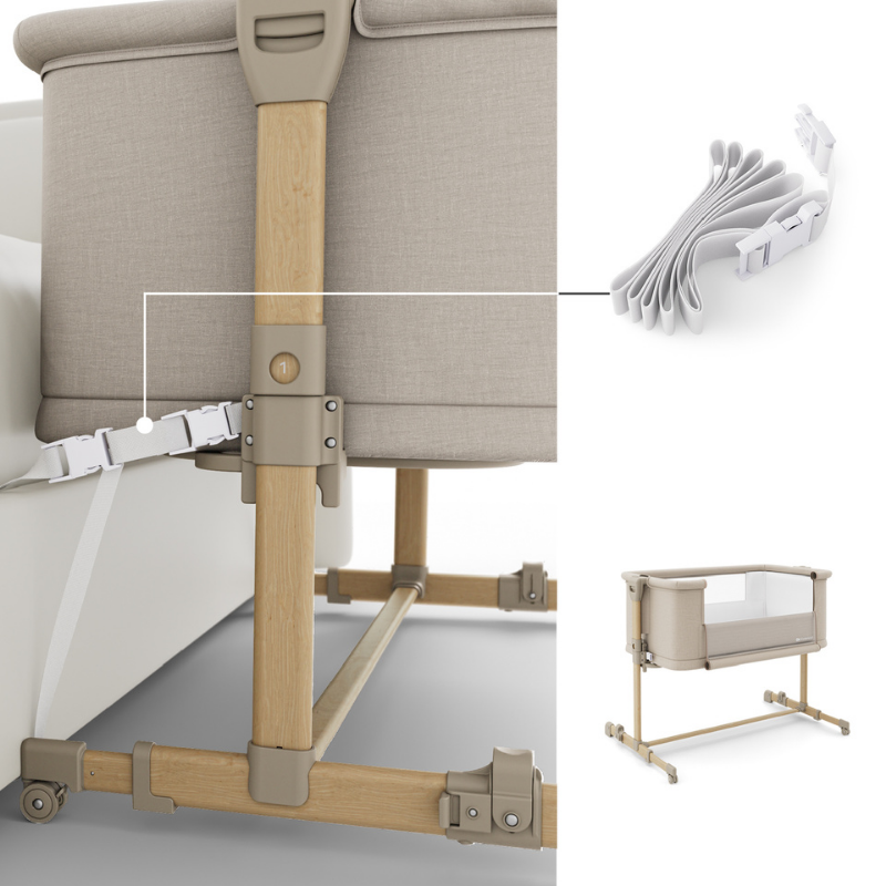 Nestee Grow 2 Бебешка Кошара Beige Kinderkraft