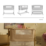 Nestee Grow 2 Бебешка Кошара Light Grey Kinderkraft