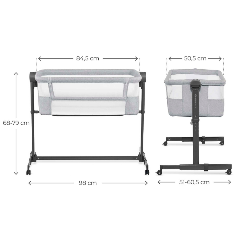 Nestee Up 2 Бебешка Кошара Grey Kinderkraft