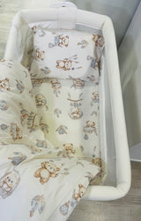 Спален Комплект За Мини Кошара 5ч Мече В Кошничка Galix