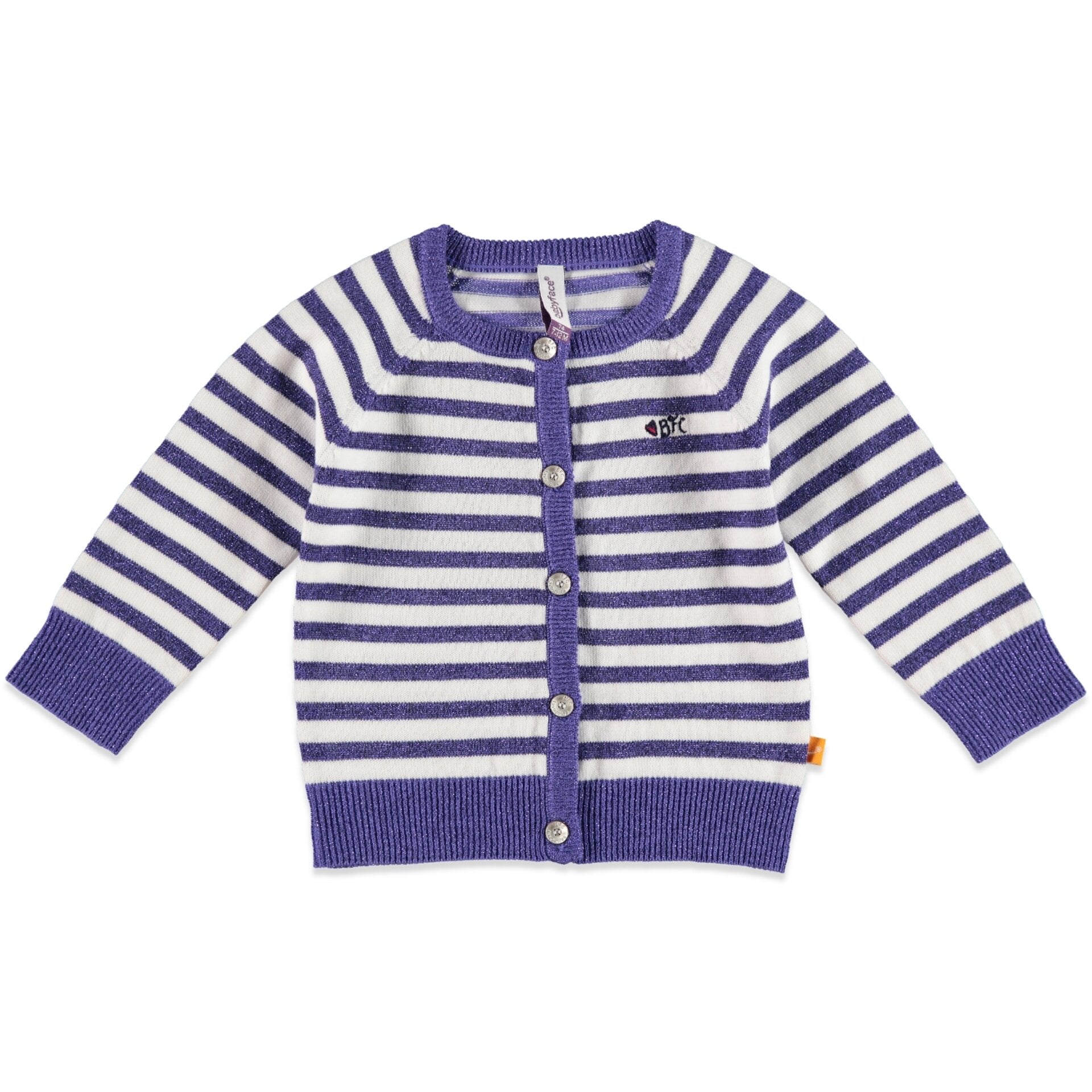 Памучна Детска Жилетка За Момиче, На Райе, 116 См. 6 Г. Babyface