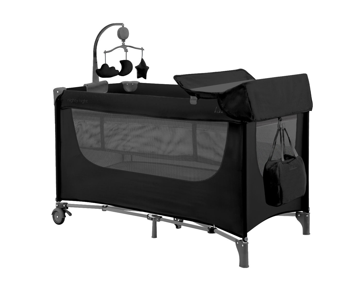 Kikkaboo Nighty Night Black kétszintes babaágy, 2026