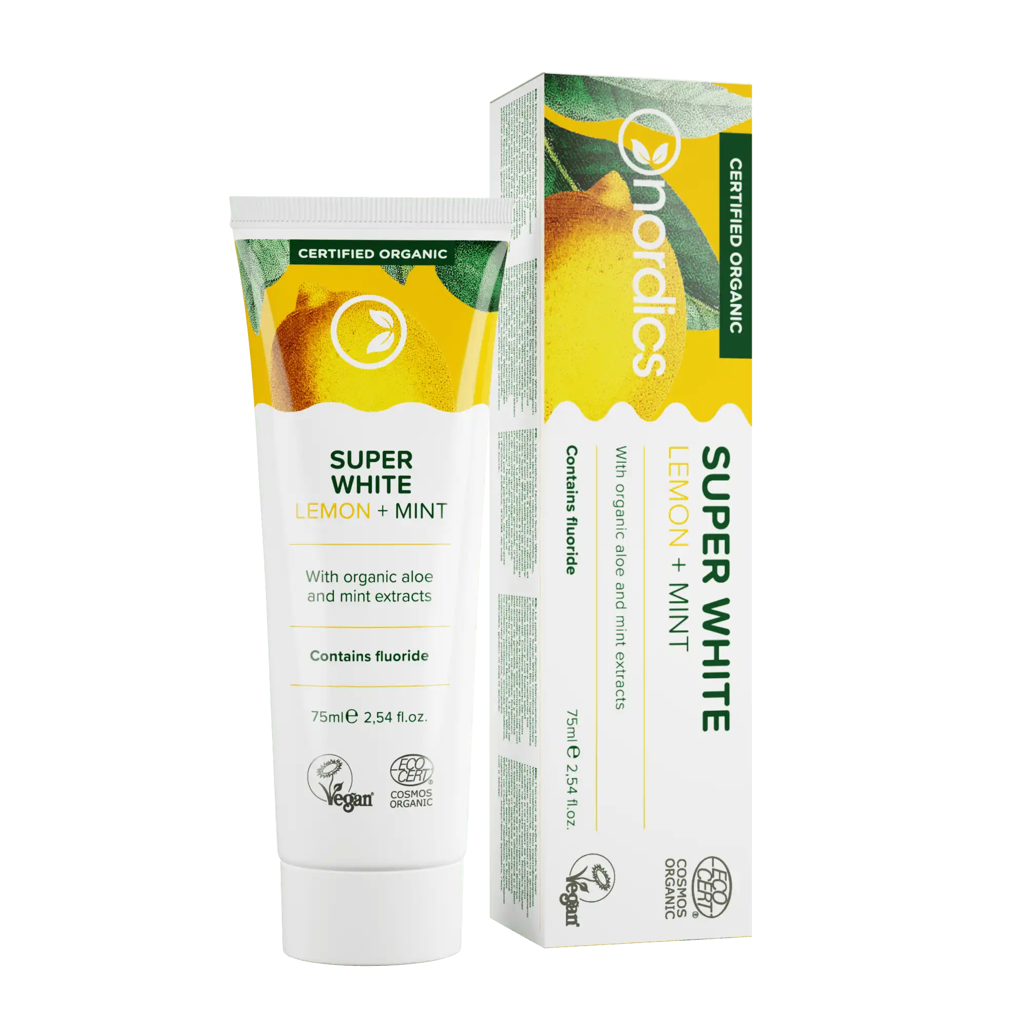 Био Паста За Зъби Super White 75 Ml Nordics
