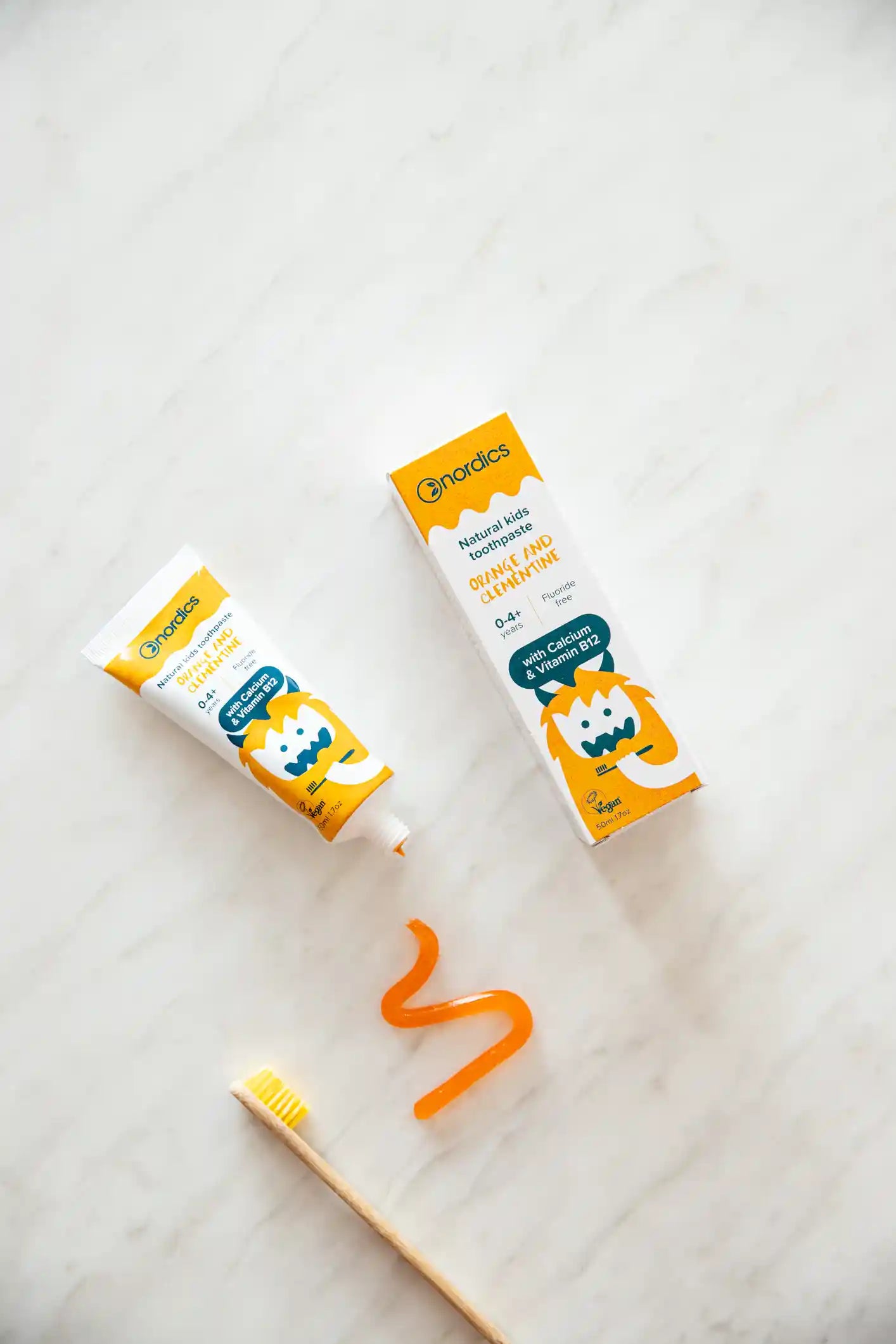 Детска Паста За Зъби С Витамин В12 Orange + Tangerine 50ml Nordics