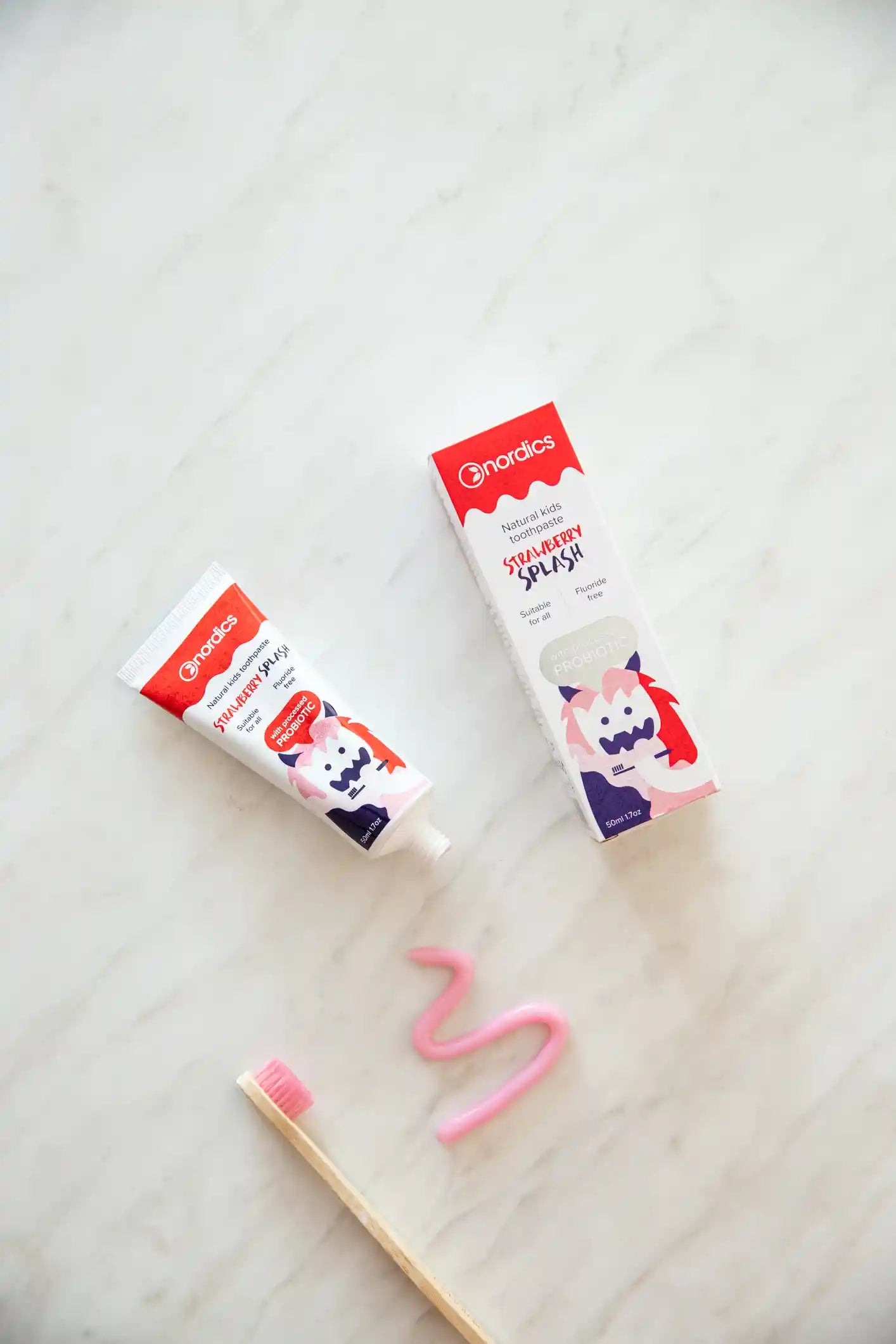 Детска Паста За Зъби Strawberry Splash Probiotic 50ml Nordics