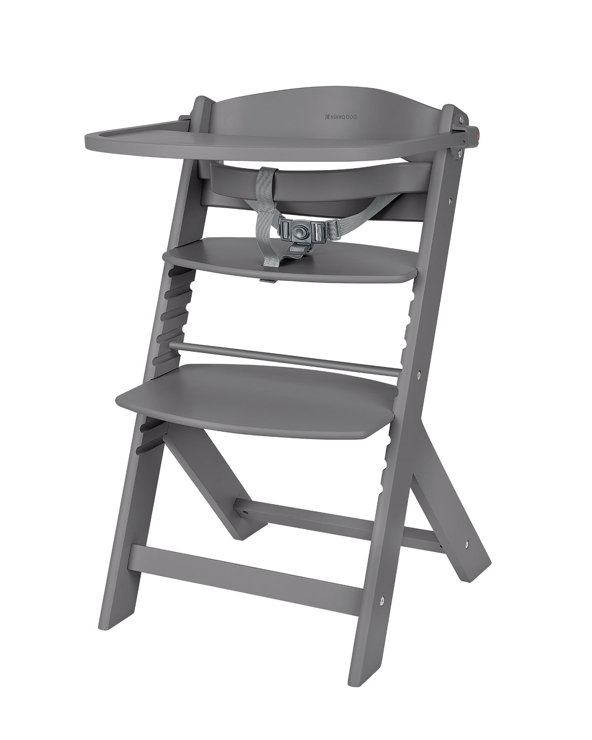 Дървен Стол За Храненe Nordy Dark Grey Kikkaboo