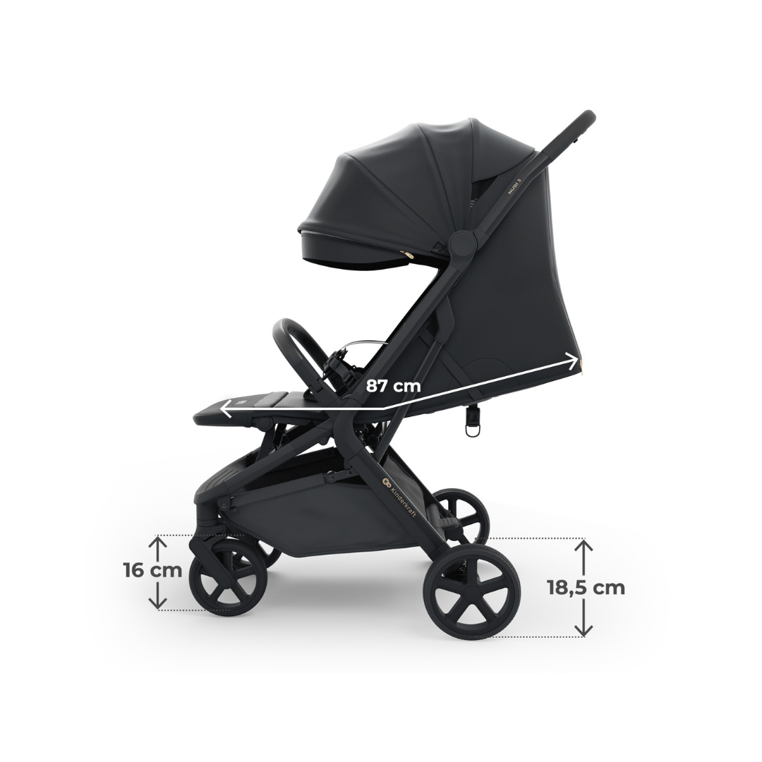 Nubi 3 Бебешка Количка Midnight Black Kinderkraft