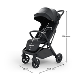 Nubi 3 Бебешка Количка Midnight Black Kinderkraft
