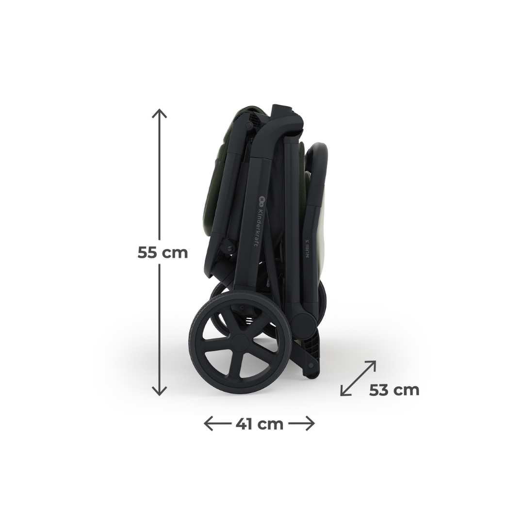 Nubi 3 Бебешка Количка Mystic Green Kinderkraft