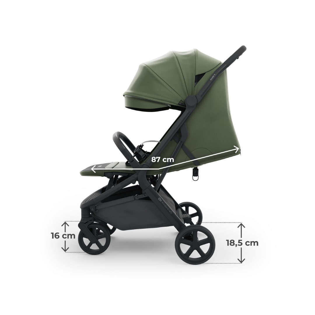 Nubi 3 Бебешка Количка Mystic Green Kinderkraft