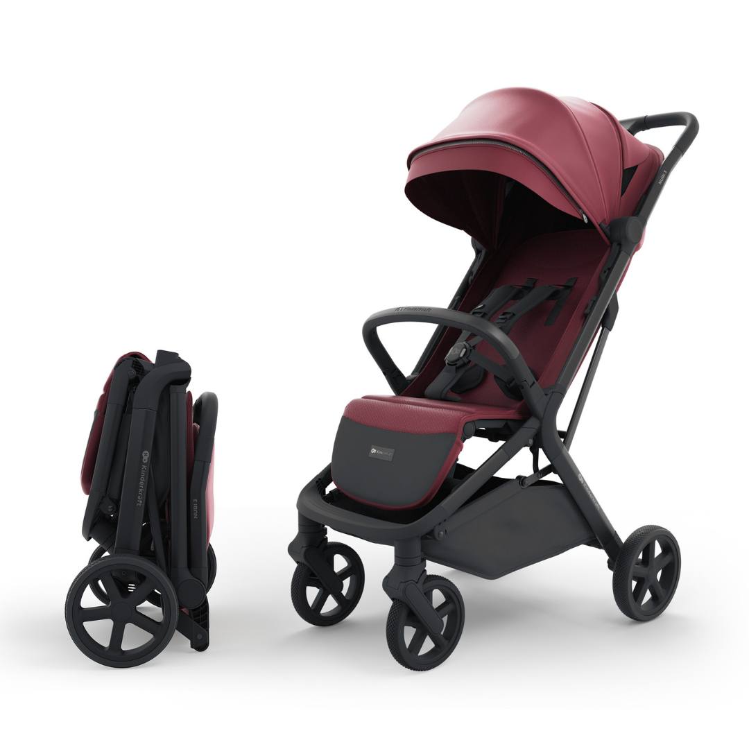 Nubi 3 Бебешка Количка Dark Ruby Kinderkraft