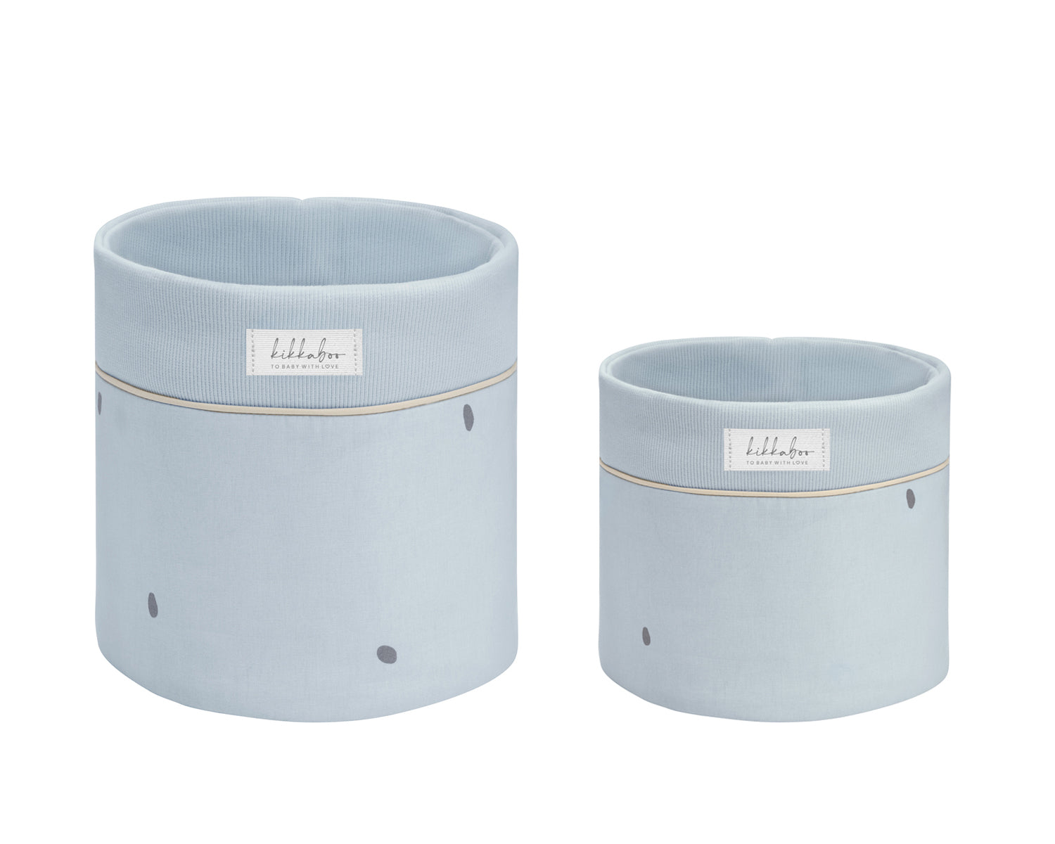 Set de 2 coșuri accesorii - Prieteni cu dungi de 18 cm și 14 cm