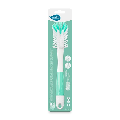 Четка За Шишета И Биберони Cool Green 1486 Nuvita