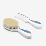 Гребен С Четка Естествен Косъм Powder Blue 1137 Nuvita