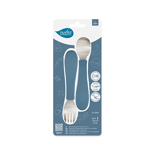 Комплект Лъжица И Вилица Powder Blue 8472 Nuvita