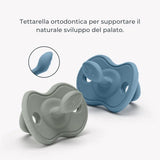 Комплект Силиконови Ортодонтични Залъгалки 2 Бр. (0 6 М.) Orthosoft Light Blue Nuvita