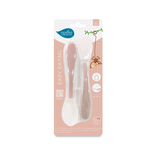 Силиконови Лъжички 2 Бр. English Rose Nuvita