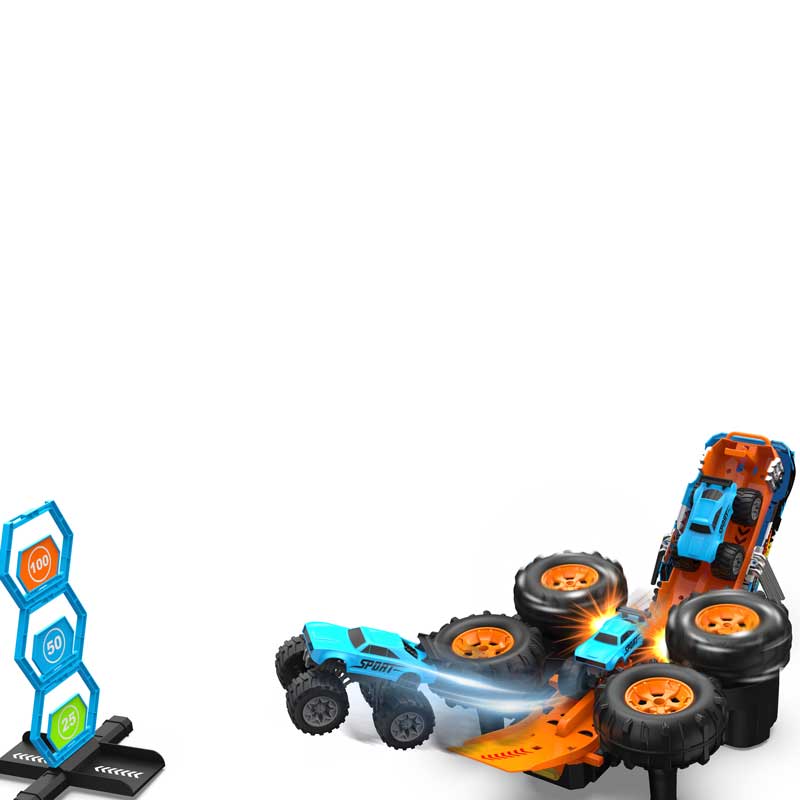 Офроуд Джип 2 В 1 С Писта За Изстрелване На Колички С Дистанционно Управление Crazon