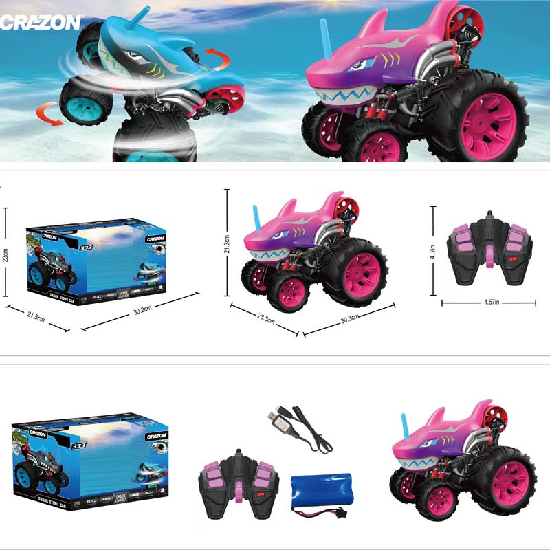 Офроуд Джип С Rc Управление И 360° Завъртане, Син 1:16