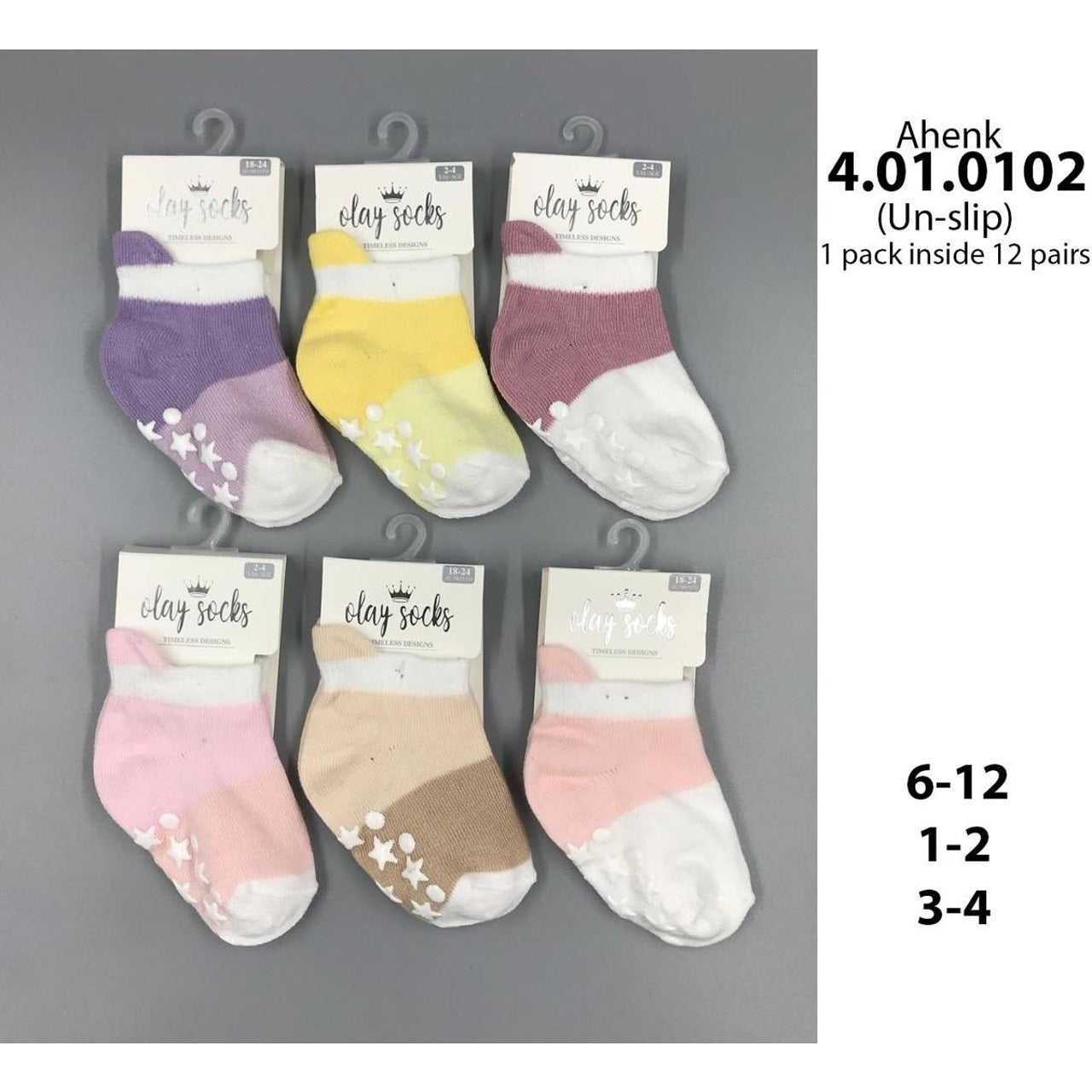 Бебешки Чорапи Терлик С Непързалящо Ходило Момиче 4010102 Olay Socks