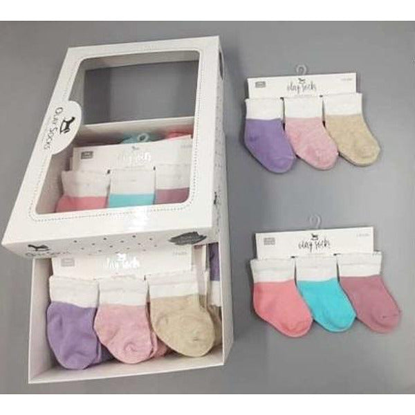 Бебешки Къси Чорапи Newborn 3 Бр. 13010023 Olay Socks