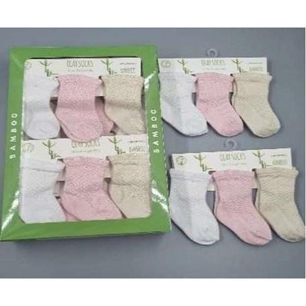 Бебешки Къси Чорапи Newborn Бамбук Момиче 3 Бр. 7010102 Olay Socks