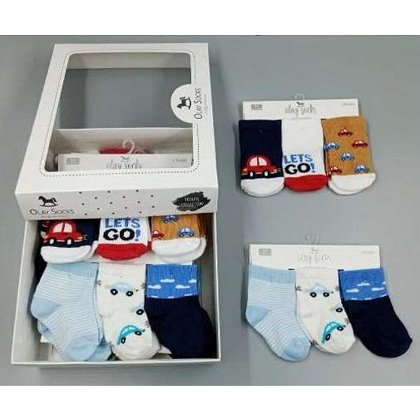 Бебешки Къси Чорапи Newborn Момче 3 Бр. 13010026 Olay Socks