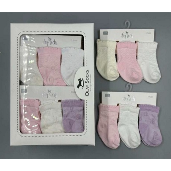 Бебешки Къси Чорапи Newborn Момиче 3 Бр. 13010039 Olay Socks