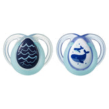 Suzete ortodontice Tommee Tippee Nighttime, pachet de 2 bucăți, 0-6 luni