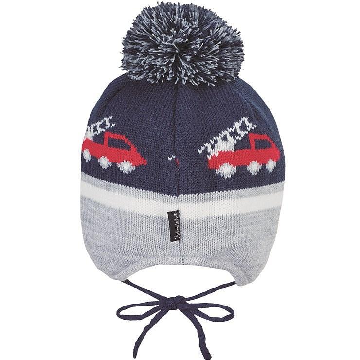 Плетена Детска Шапка С Помпон И Жакардов Десен На Камиони, 43 См. 5 6 М. Sterntaler