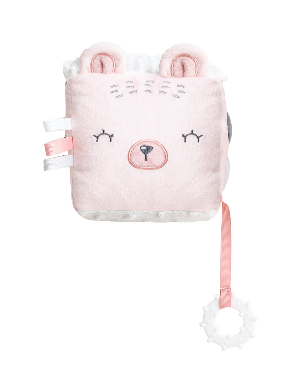 Плюшено Кубче Bear With Me Pink - Меки Играчки - Kikkaboo - BebeMama