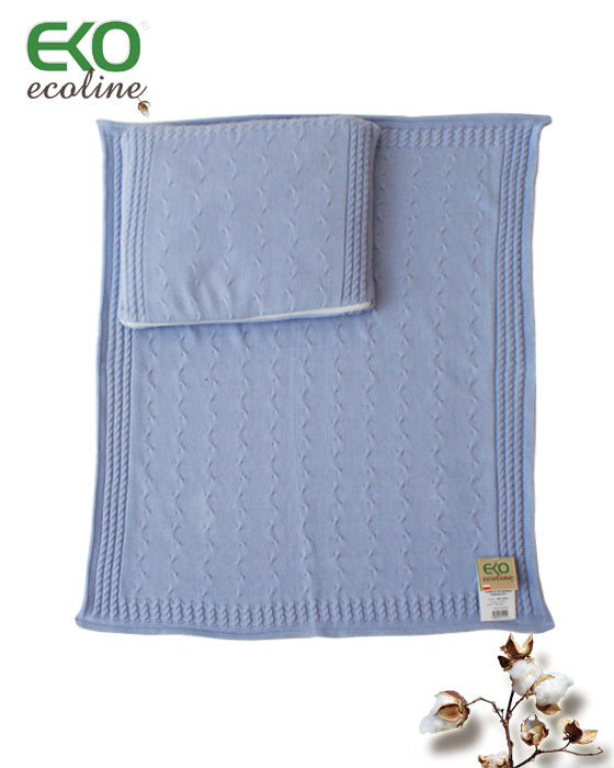 Подложка И Възглавничка За Детска Количка Синьо - Сетове За Колички - Eko - Poland - BebeMama