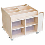 Подвижен Дървен Стелаж За Играчки --- BebeMama