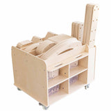 Подвижен Дървен Стелаж За Играчки --- BebeMama