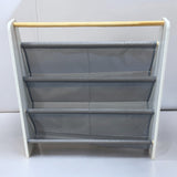 Raft de cărți portabil pentru copii Ginger Home, mobilier pentru camera copiilor, alb, gri