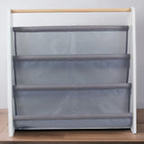 Raft de cărți portabil pentru copii Ginger Home, mobilier pentru camera copiilor, alb, gri