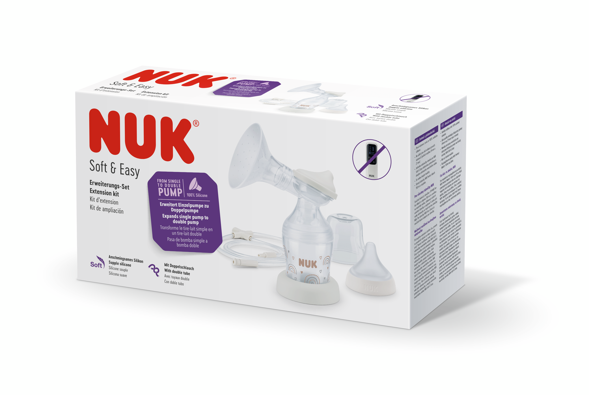 Set de extensii pentru pompă de sân electrică Nuk Perfect Match