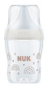 Biberon Nuk Perfect Match 150ml cu tetină din silicon, mărimea S, 0+ luni, culoare curcubeu