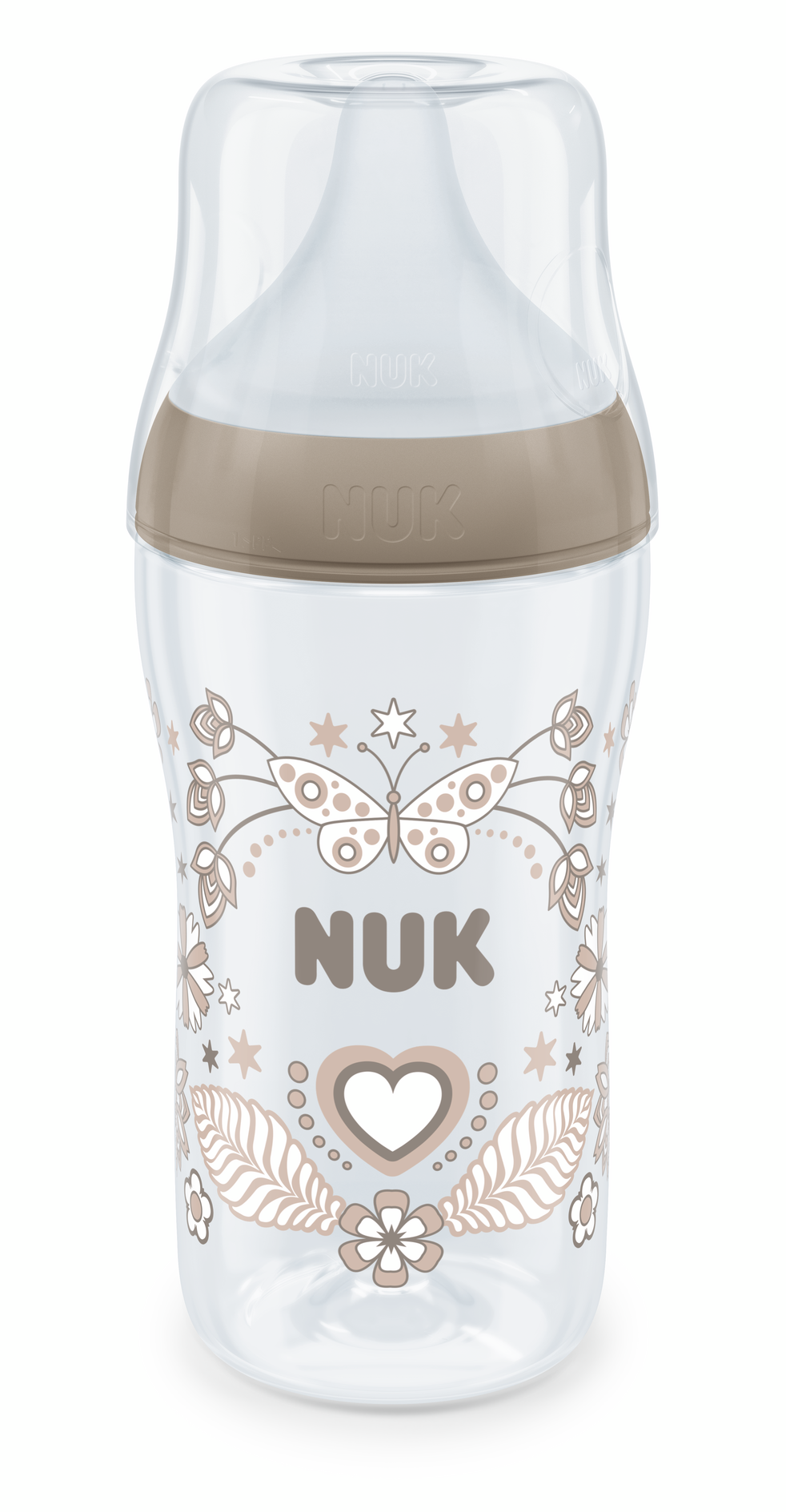 Nuk Perfect Match Шише Рр 260Мл.Със Силиконов Биберон За Хранене M, 3+ Мес. Сърце