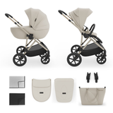 Prime 3 Бебешка Количка 2в1 Beige Kinderkraft