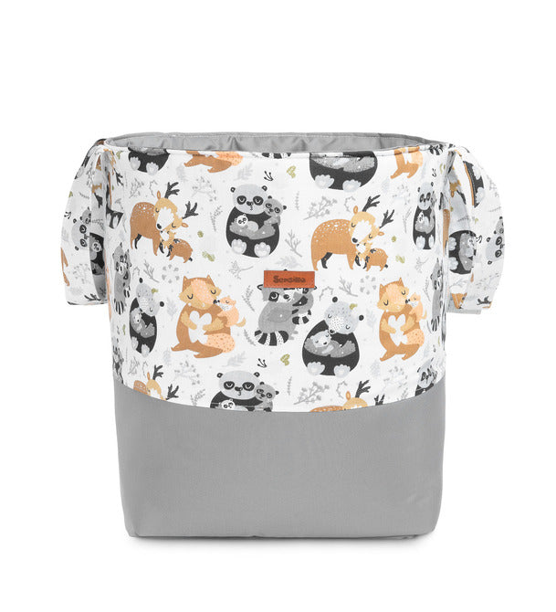 Кош За Играчки Средна - Raccoons Grey - Аксесоари За Стая - Sensillo - BebeMama