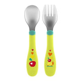 Метални Прибори За Хранене 18M + Зелен - Прибори - Chicco - BebeMama