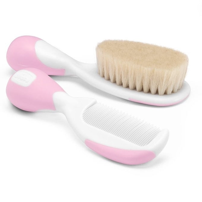Perie și pieptene trandafir din păr natural