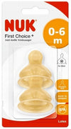 Tetină din latex pentru biberon 0-6 luni, 2 bucăți