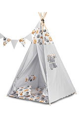 Палатка Tipi Raccоns Grey Caretero Toyz - Палатки - Caretero Toyz - BebeMama