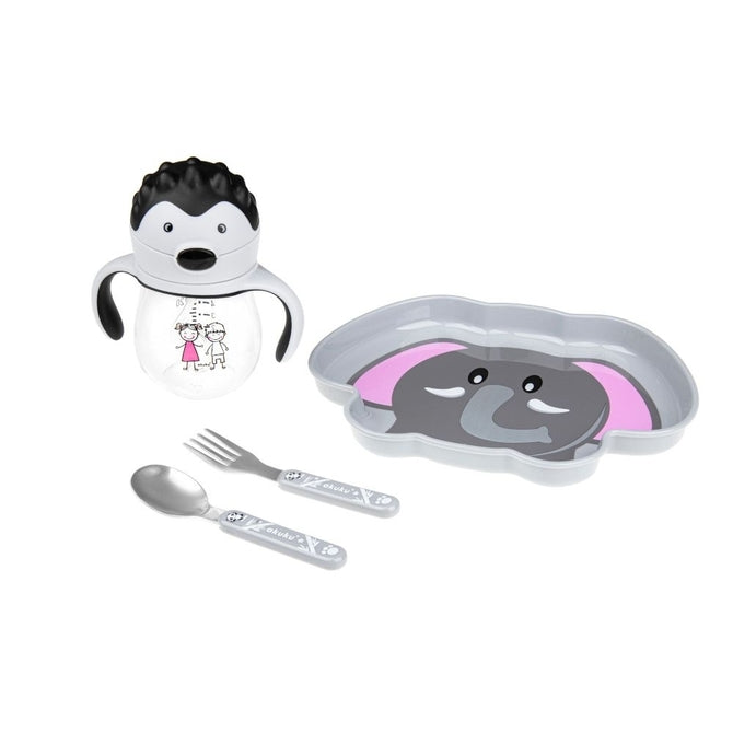 Пластмасова Чиния Слон - Чинии - Akuku - BebeMama