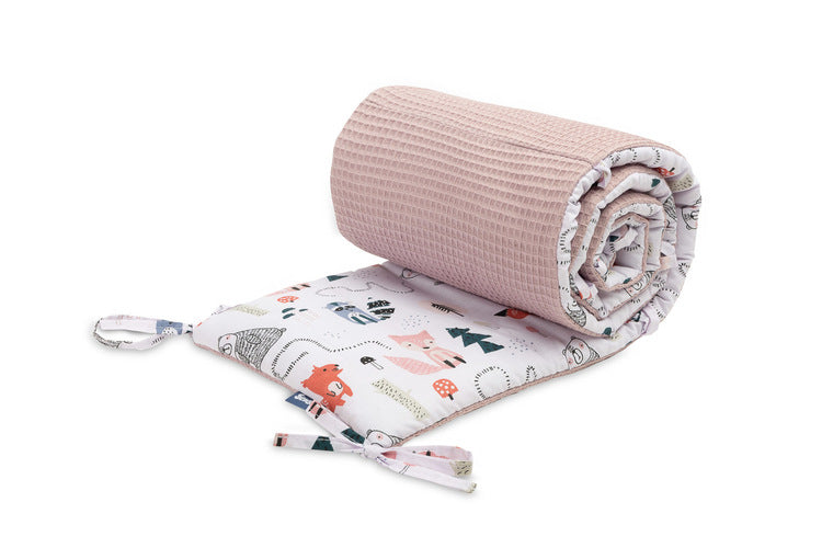 Обиколник За Детска Кошара Waffle Fox Pink - Обиколници - Sensillo - BebeMama