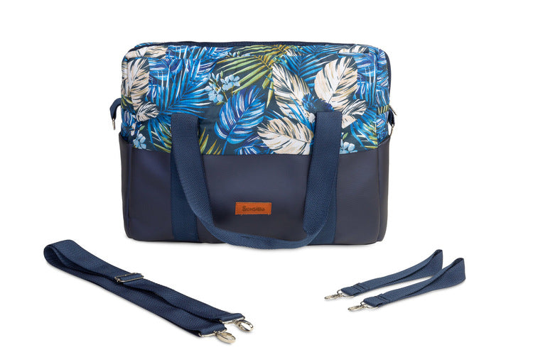 Еко Кожена Чанта За Количка Blue Parrots - Чанти И Раници - Sensillo - BebeMama