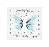 Муселинова Фотоподложка Wings Син 120X120 - Арт Спомени - Sensillo - BebeMama