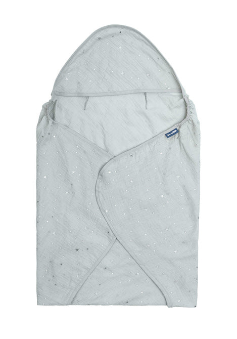 Pelenka nyárra - szürke csillagok autósüléshez 0-13 kg, 75x75